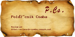 Polácsik Csaba névjegykártya