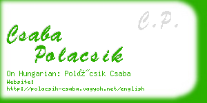 csaba polacsik business card